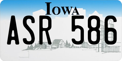 IA license plate ASR586