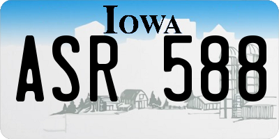 IA license plate ASR588