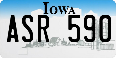 IA license plate ASR590