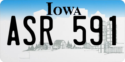 IA license plate ASR591