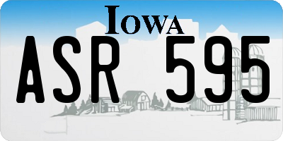 IA license plate ASR595