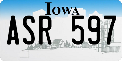 IA license plate ASR597