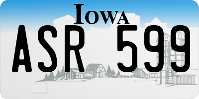 IA license plate ASR599