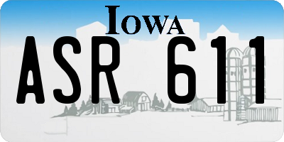IA license plate ASR611