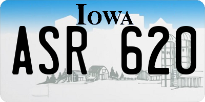 IA license plate ASR620