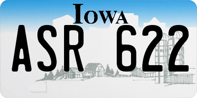 IA license plate ASR622