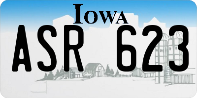 IA license plate ASR623