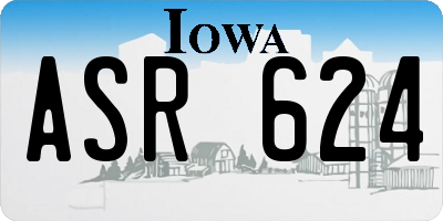 IA license plate ASR624