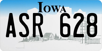 IA license plate ASR628