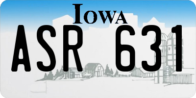 IA license plate ASR631
