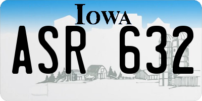 IA license plate ASR632