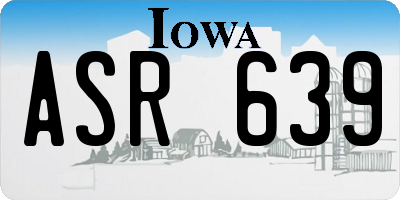 IA license plate ASR639