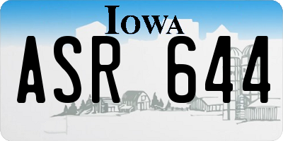 IA license plate ASR644