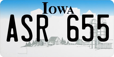 IA license plate ASR655