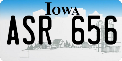 IA license plate ASR656