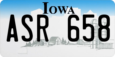 IA license plate ASR658