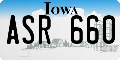 IA license plate ASR660