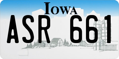 IA license plate ASR661