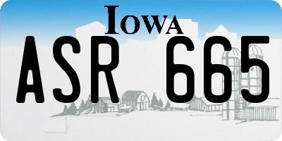 IA license plate ASR665