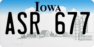 IA license plate ASR677