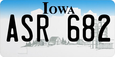 IA license plate ASR682