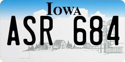 IA license plate ASR684