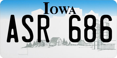 IA license plate ASR686