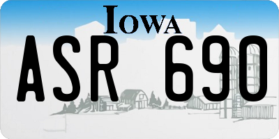 IA license plate ASR690