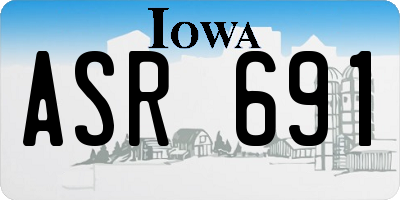 IA license plate ASR691
