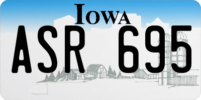 IA license plate ASR695