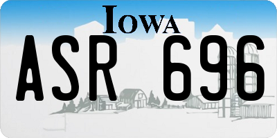 IA license plate ASR696