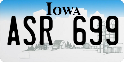 IA license plate ASR699