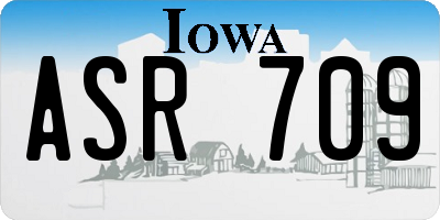 IA license plate ASR709