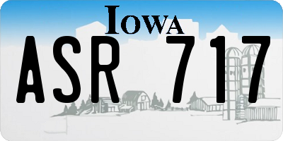 IA license plate ASR717