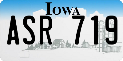 IA license plate ASR719