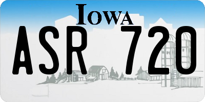 IA license plate ASR720
