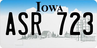 IA license plate ASR723