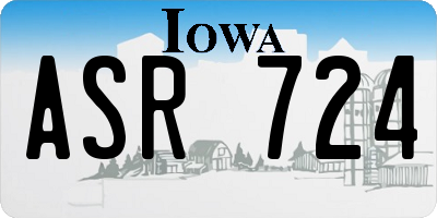 IA license plate ASR724