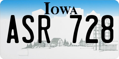IA license plate ASR728