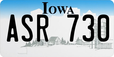 IA license plate ASR730