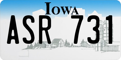 IA license plate ASR731