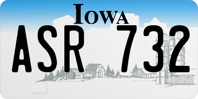 IA license plate ASR732