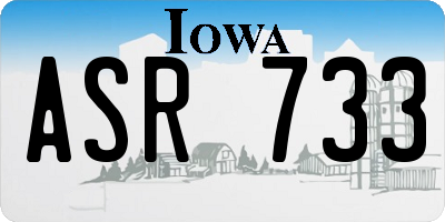 IA license plate ASR733