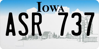 IA license plate ASR737