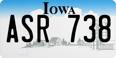 IA license plate ASR738