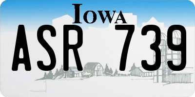 IA license plate ASR739
