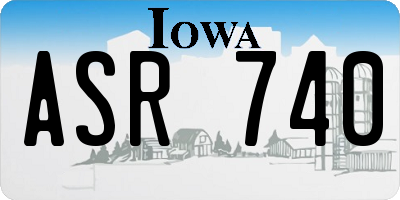 IA license plate ASR740