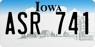 IA license plate ASR741