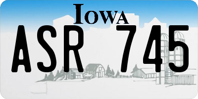 IA license plate ASR745