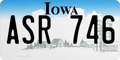 IA license plate ASR746